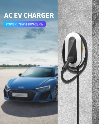 22KW 32A EV Şarj İstasyonu 3 Faz 2 Seviye 2 Tip 2 Elektrikli Araba Şarj Aygıtı ECM-RED