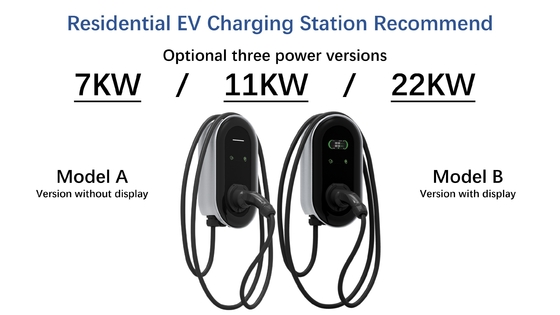 Tip 2 Duvar Şarj Kutusu 7KW 11KW 22KW Seviye 1 2 EV AB Birleşik Krallık FR Portekiz