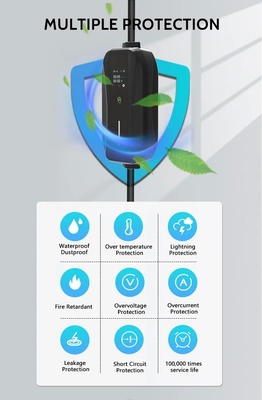 3.5KW 7KW 11KW AC Plug Şarj EV Ev Seviye 1 2 Ev Şarjör Ev Mobil Araba