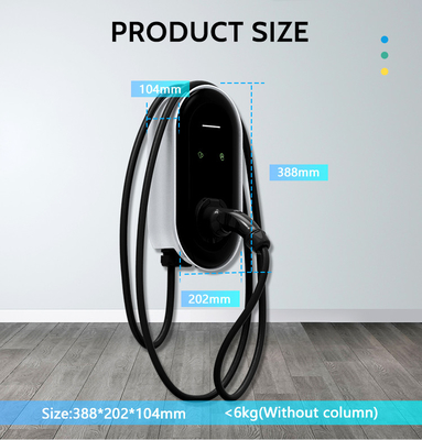 220Vac /-10% Çıkış Voltajı 7kw Type2 Wallbox 32A Carica e Gioca Ev için EV şarj cihazı