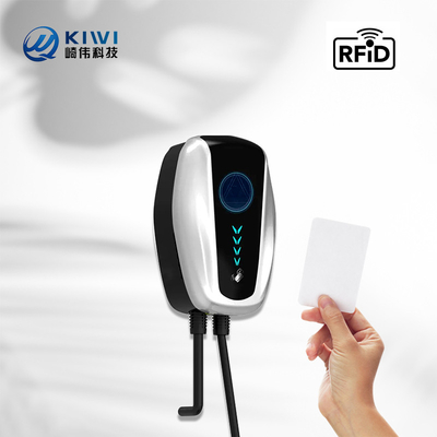 Kiwi Mini Ocpp 7kw Duvar Kutusu ile 50Hz±10Hz Şebeke Frekansı Tip 2 EV Şarj İstasyonu