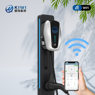 Kiwi Mini Ocpp 7kw Duvar Kutusu ile 50Hz±10Hz Şebeke Frekansı Tip 2 EV Şarj İstasyonu