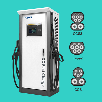 60KW OCPP 1.6J/1.5J CCS2 GBT Chademo Elektrikli Araç Şarj Aracı Seviye 3 DC EV Hızlı Şarj Aracı