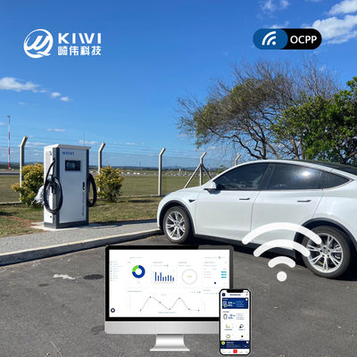 Yerde duran 120kW CCS Type 2 CE listelenmiş EV şarj cihazı süpermarket park yeri için