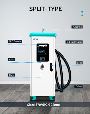 IP54 Koruma 240KW KIWI DC Tesla Elektrikli Arabalar için Hızlı Kablosuz Şarj İstasyonu