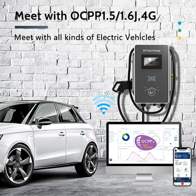 30kW Hızlı SmartDC EV Şarj cihazı 50Hz±10Hz Şebeke Frekansı ve Sızıntı Koruma Değiştiricisi ile