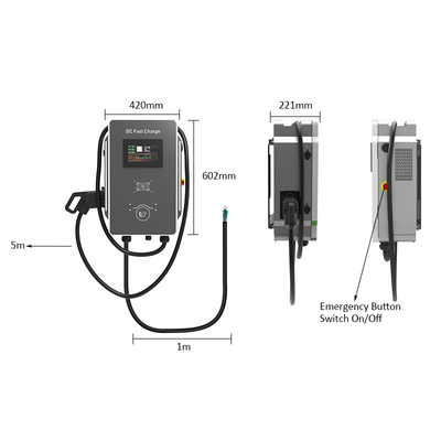RS485 Noktadan Noktaya İletişim 30kW DC Shenzhen Şarj Yığınları için 3. Seviye Hızlı Şarj Aracı