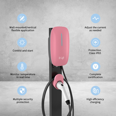 7kw 11kw 22kw Tip 1 Tip 2 Gbt AC EV Şarj İstasyonu Başlatma ve Faturalandırma Yolu APP USB İndirme ile QRCode