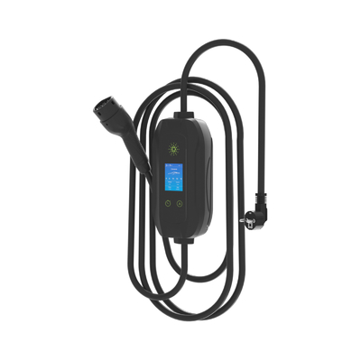 Duvara monte edilmiş tek fazlı 3.5kw taşınabilir EV şarj cihazı fiş şarjı ve yalıtım algısı ile